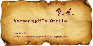 Vecsernyés Attila névjegykártya